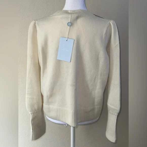 Hill House Cropped Silvia Sweater in Cream - Picture 4 of 6